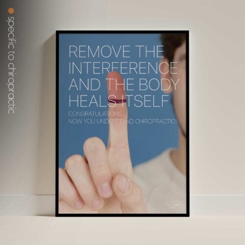 Causa ed effetto. Poster sulla chiropratica da www.educare.design