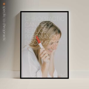 Pregnancy and chiropractic. Chiropractic artwork from www.educare.design