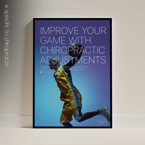 Basketball and Chiropractic. Chiropractic artwork from www.educare.design