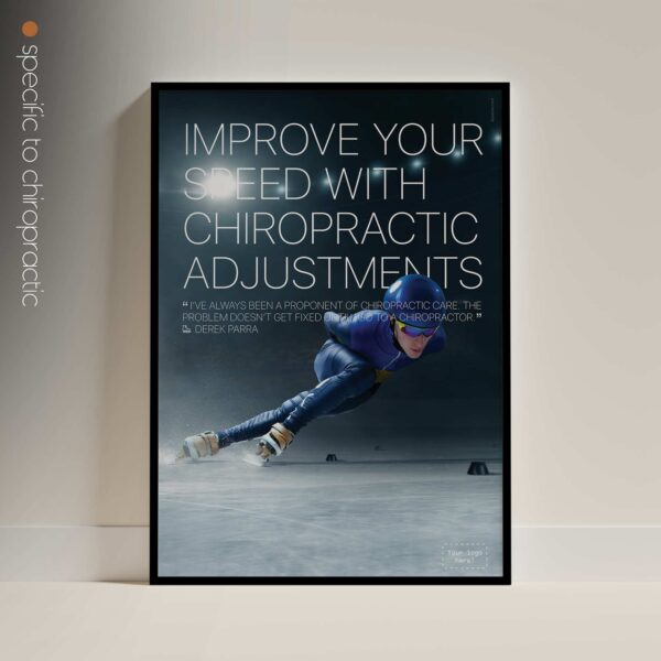 Speed Skating and Chiropractic. Chiropractic artwork from www.educare.design