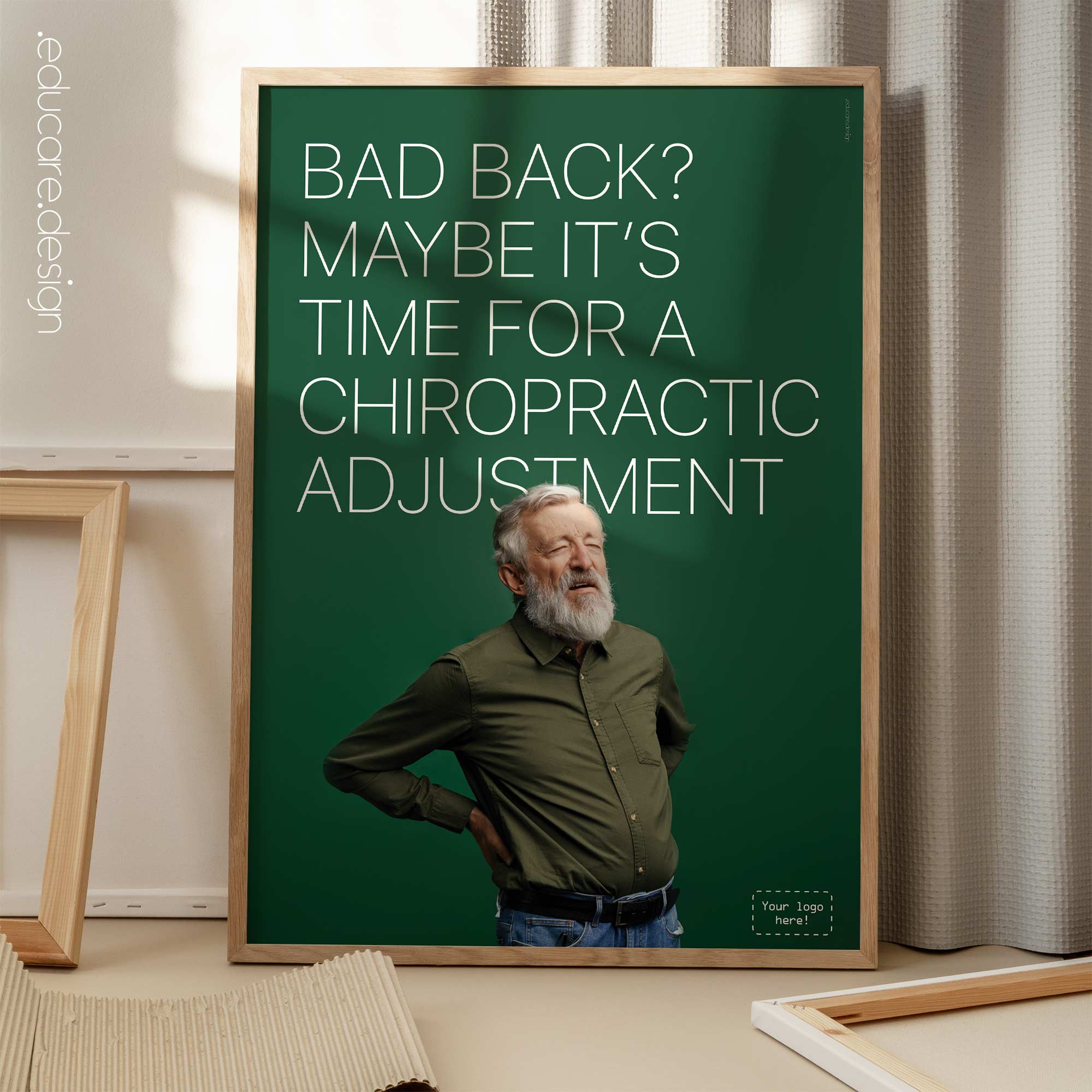 Bad back? Chiropractic poster from www.educare.design