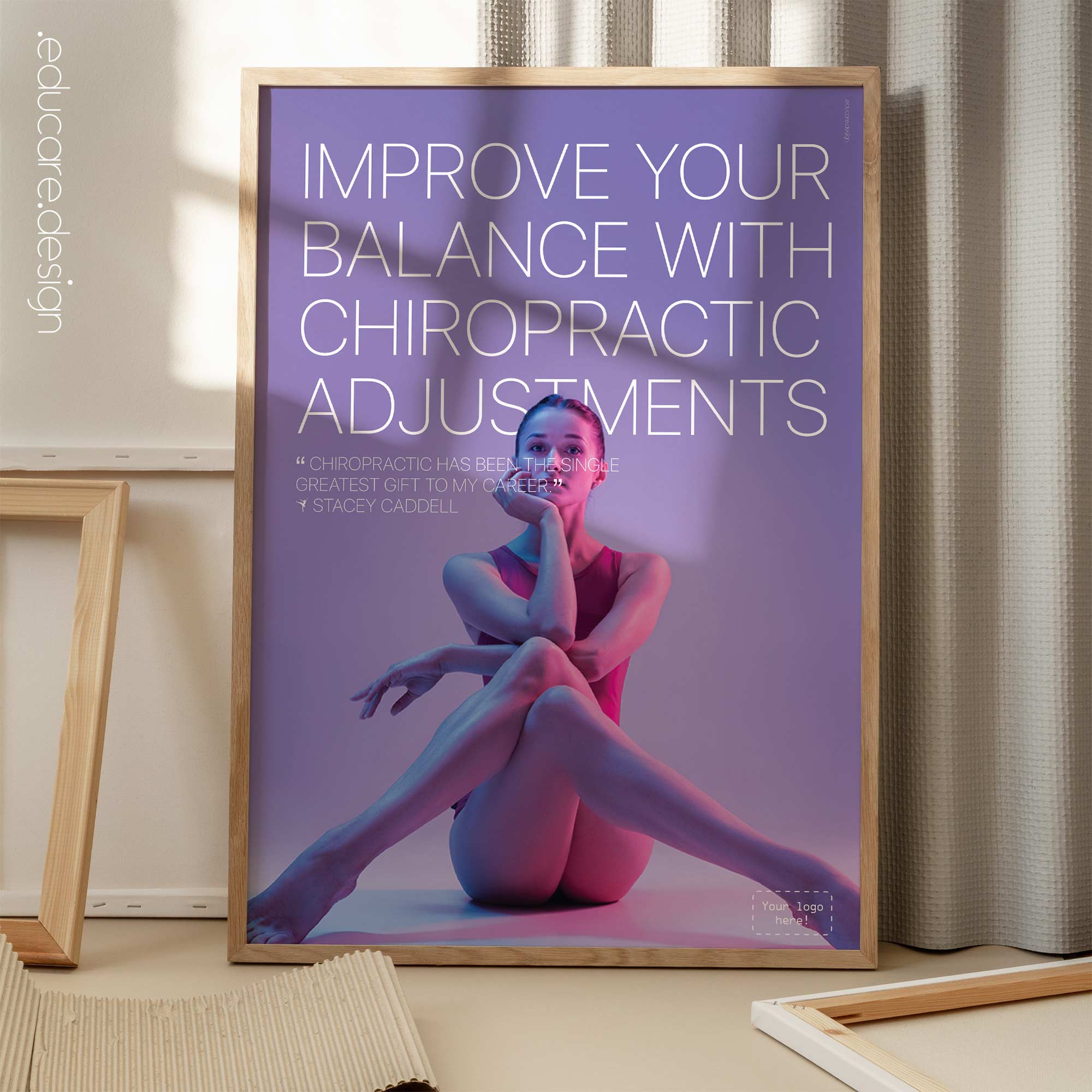 Ballet and Chiropractic. Sports poster from educare.design