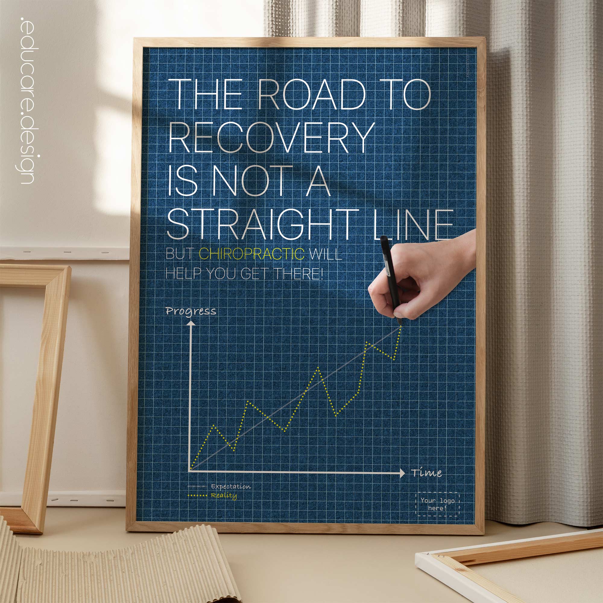 Chiropractic Road to Recovery. Chiropractic poster from www.educare.design