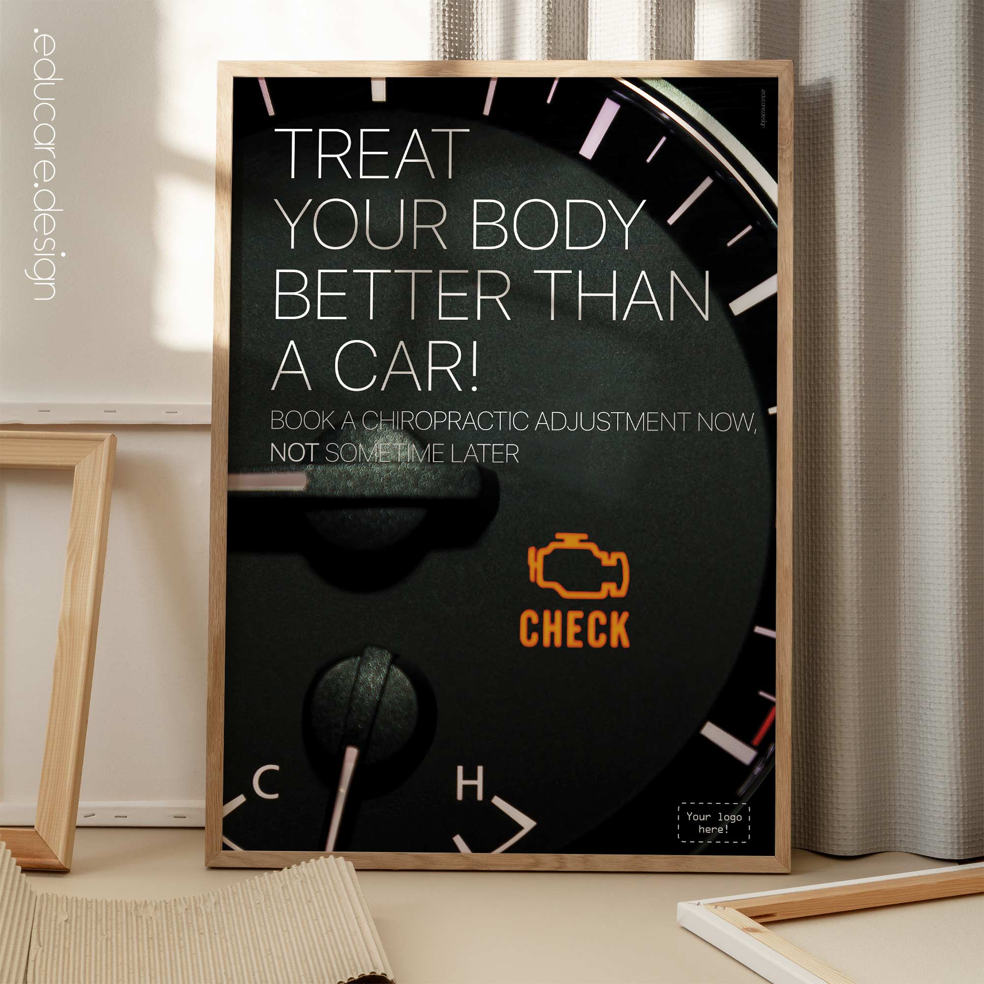 Engine Lights. Chiropractic poster from educare.design