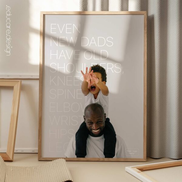 Even New Dads. Better health poster from www.educare.design