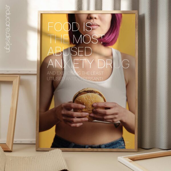 Food vs. Exercise. Healthcare artwork from www.educare.design