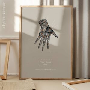 Hand anatomy. Vintage Anatomy from educare.design