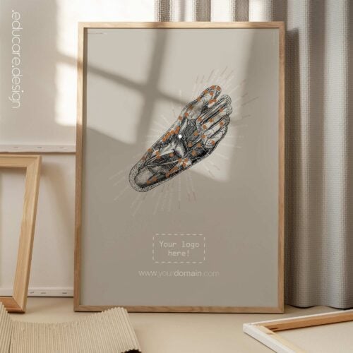 Reflexology Chart, Sole- Vintage anatomy and physiology artwork from educare.design