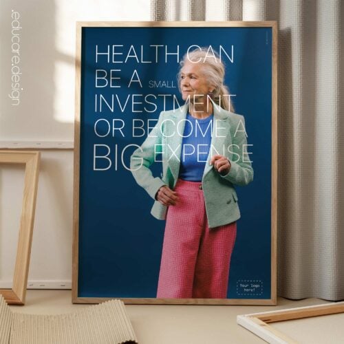 In die Gesundheit investieren. Poster von www.educare.design