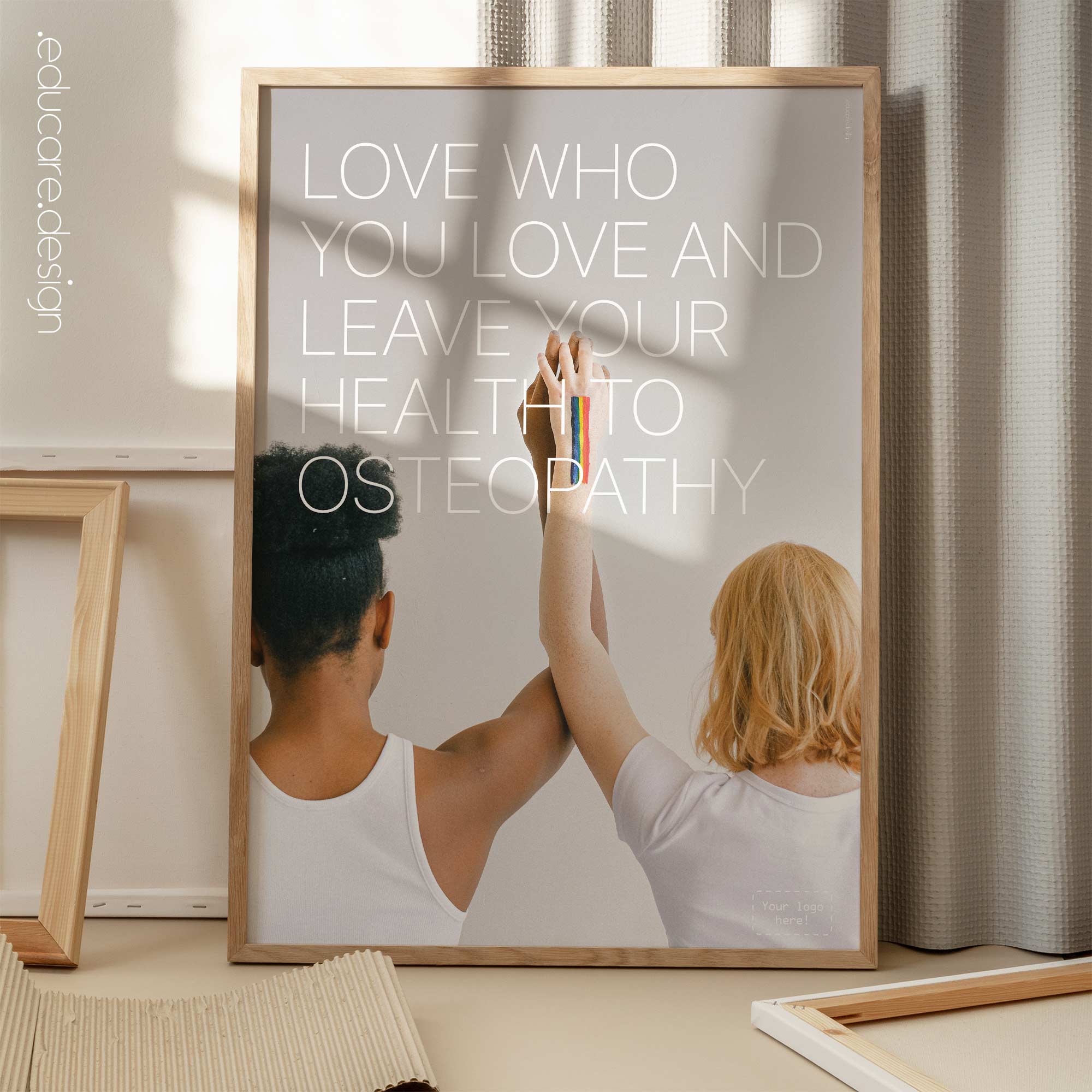 Love and Osteopathy. Healthcare poster from educare.design