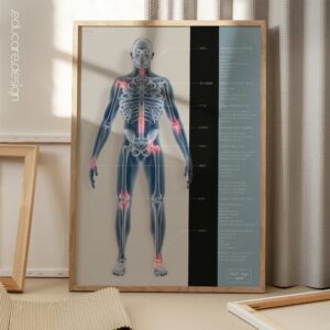 Osteoarthritis. Anatomy and physiology artwork from educare.design