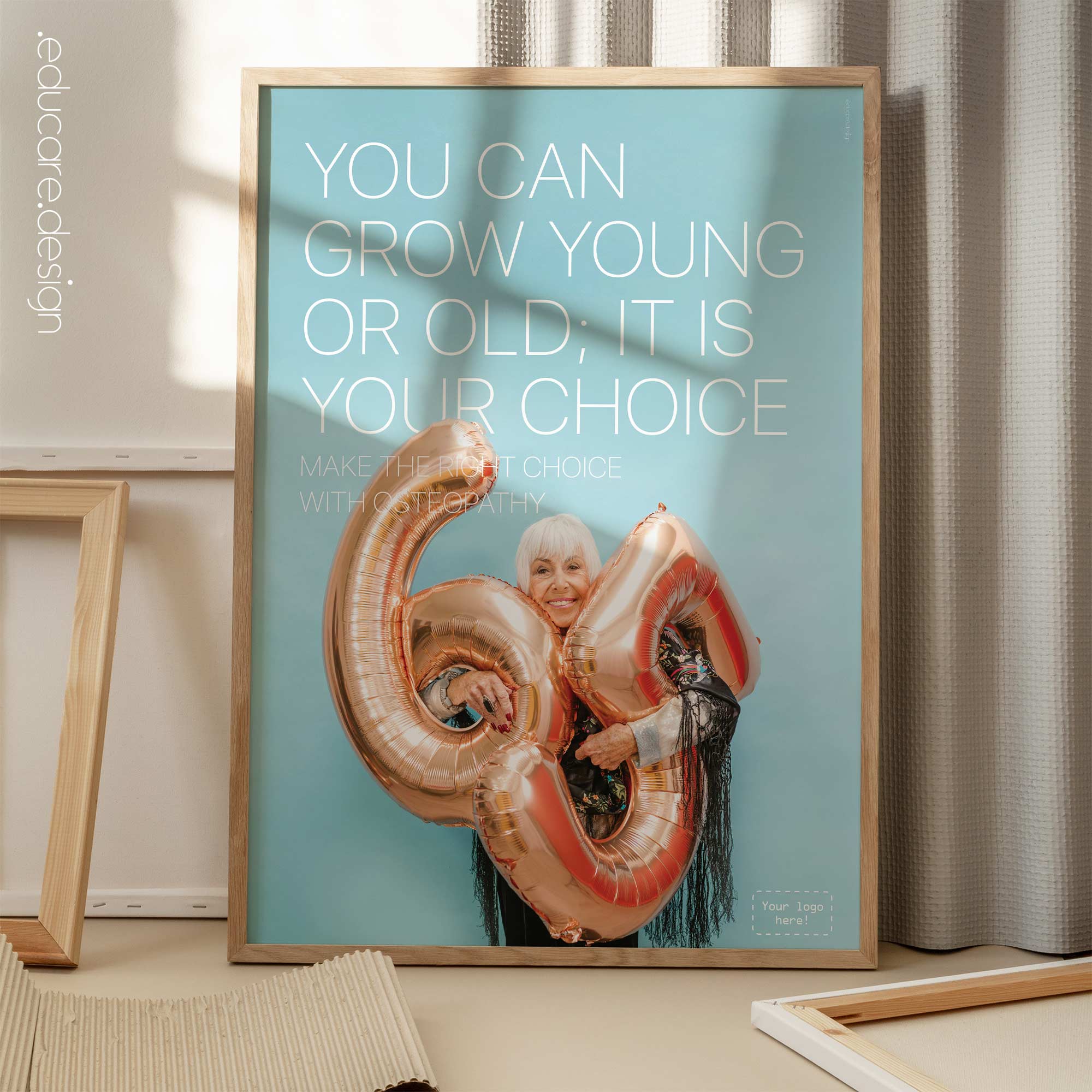 Right Choice with Osteopathy. Healthcare poster from educare.design