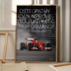 Formula One & Osteopathy. Osteopathic poster from educare.design