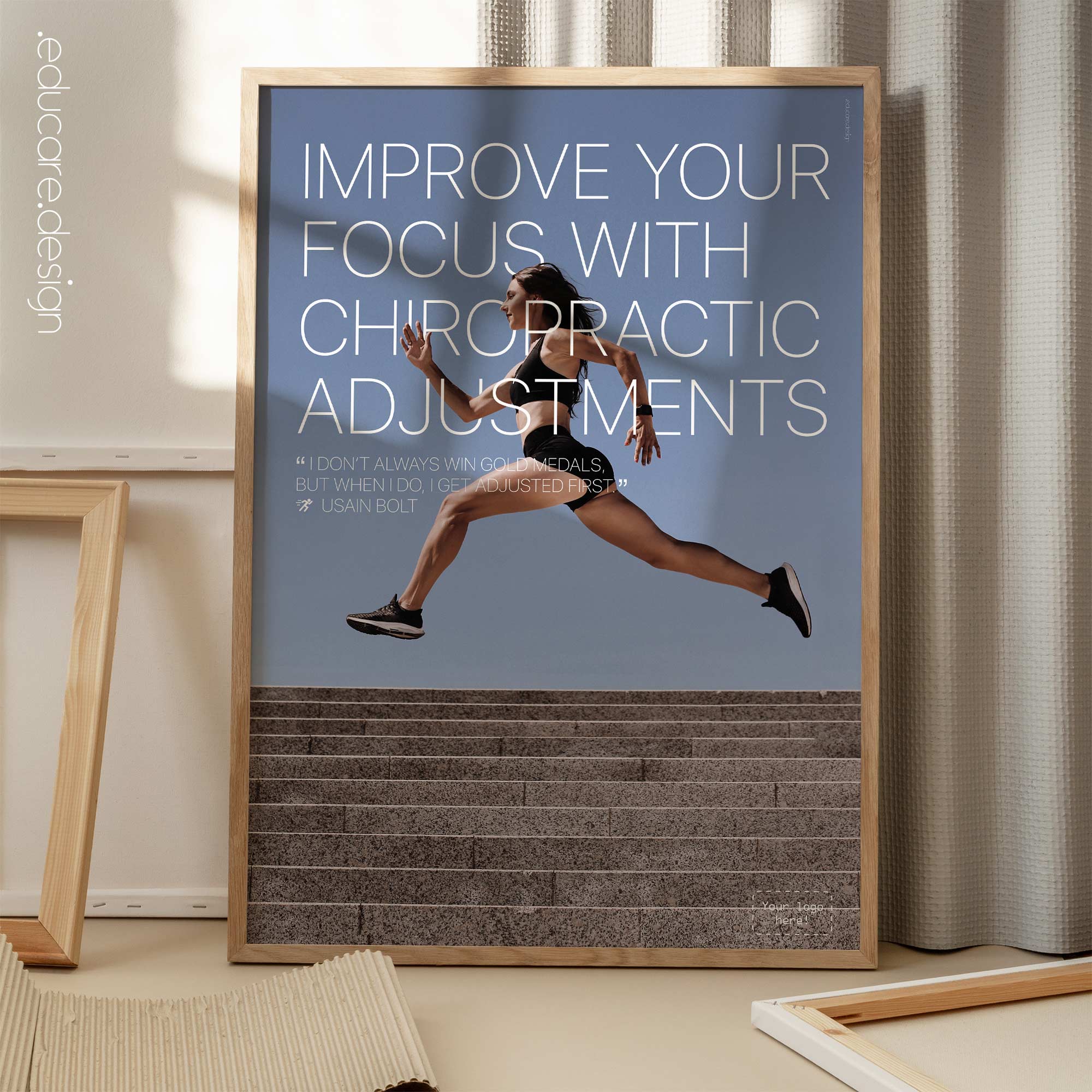 Running & Chiropractic. Sports poster from educare.design