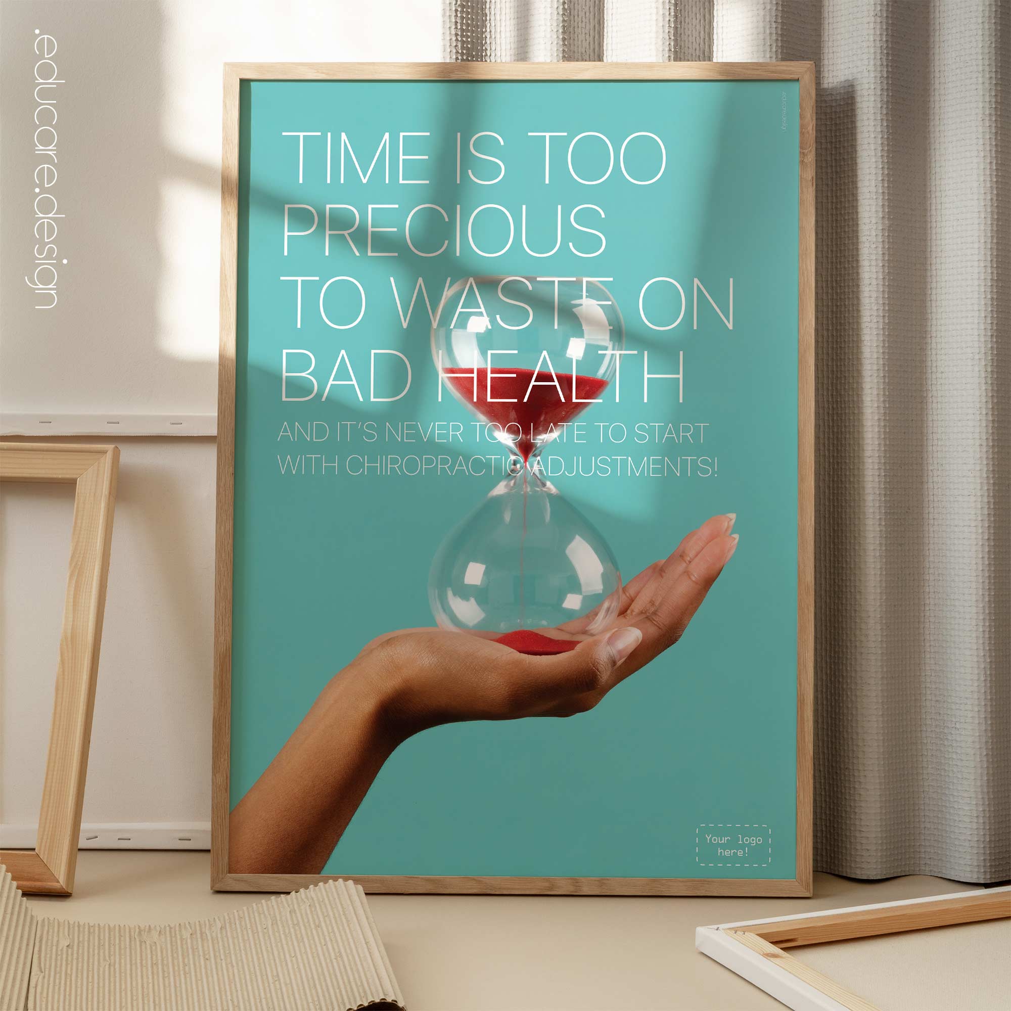 Time is precious. Chiropractic poster from educare.design