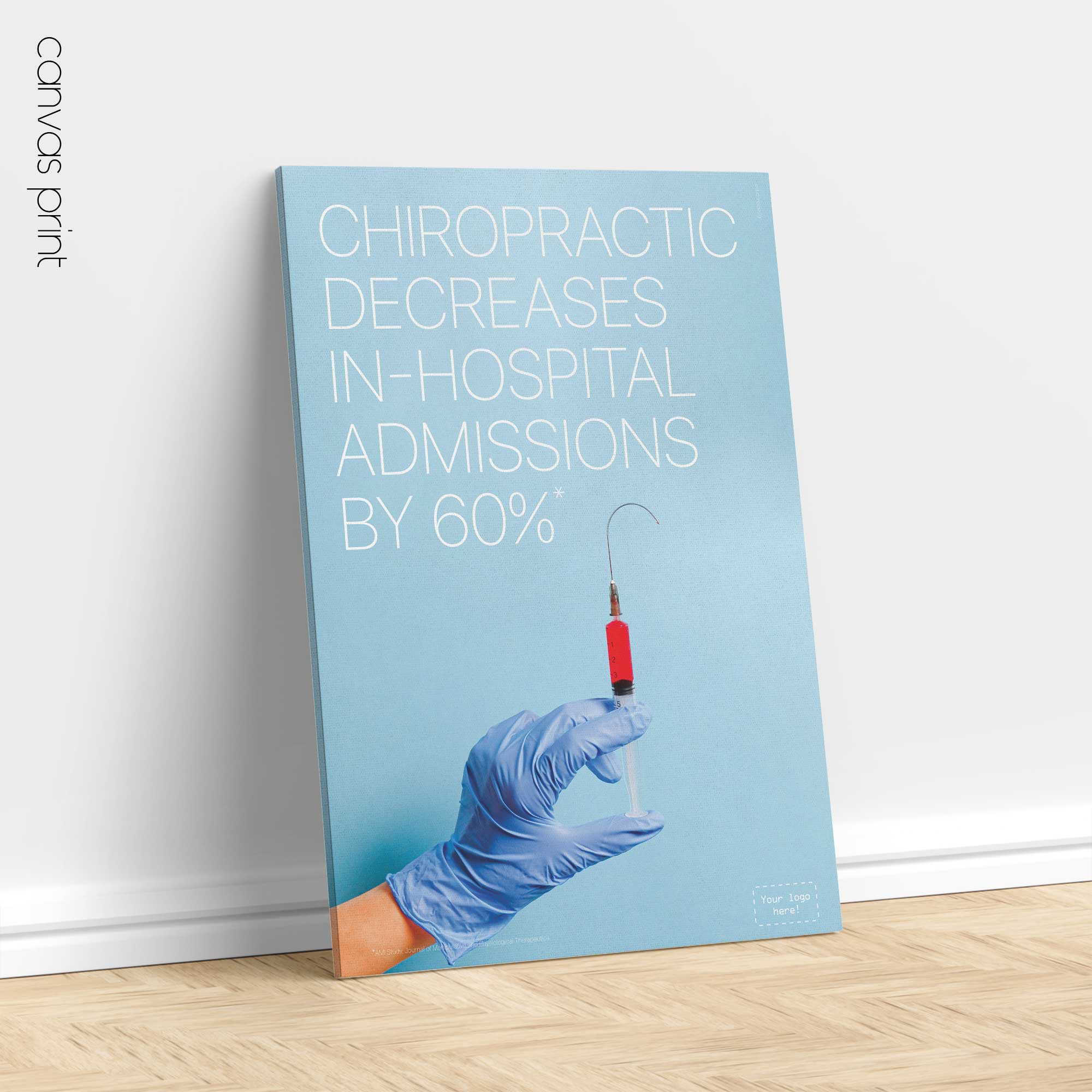 Chiropractic research canvas print about hospital admissions