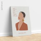 Ossa craniche laterali in uno stile astratto