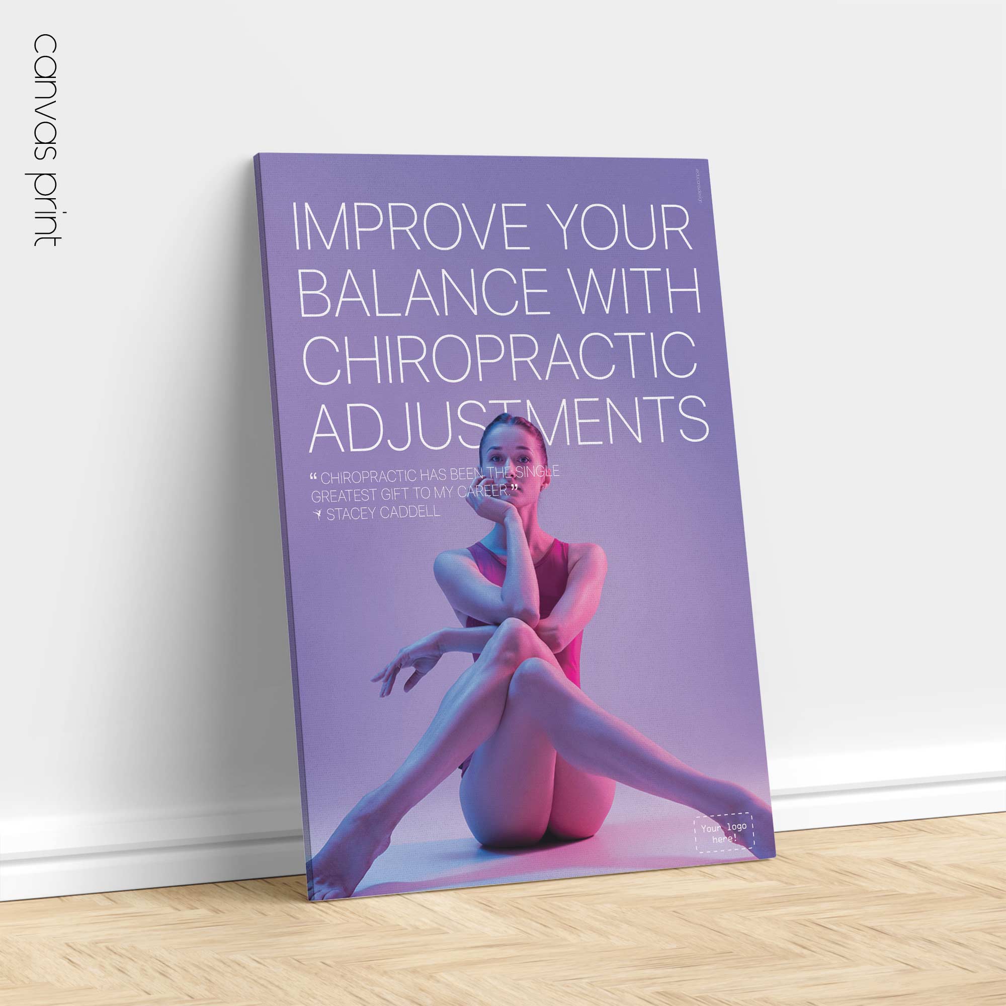 Ballet and Chiropractic. Sports poster from educare.design