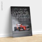 Formula One & Osteopathy. Osteopathic poster from educare.design