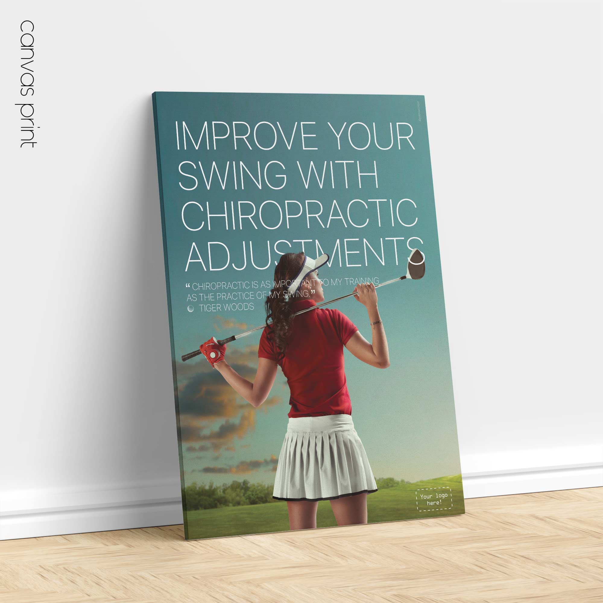 Golf & Chiropractic. Sports poster from educare.design