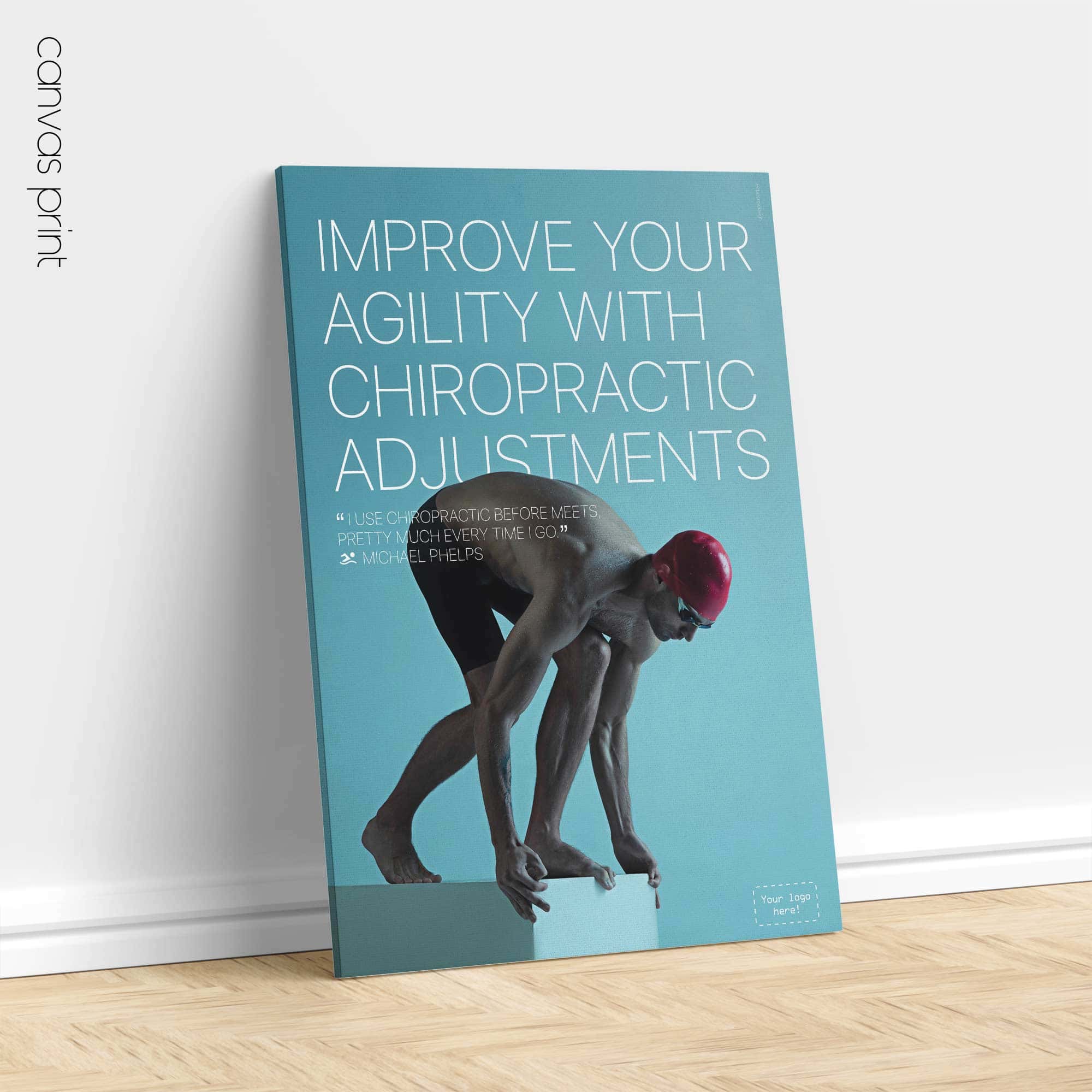 Swimming and Chiropractic. Sports poster from educare.design