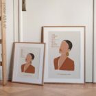 Ossa craniche laterali in uno stile astratto