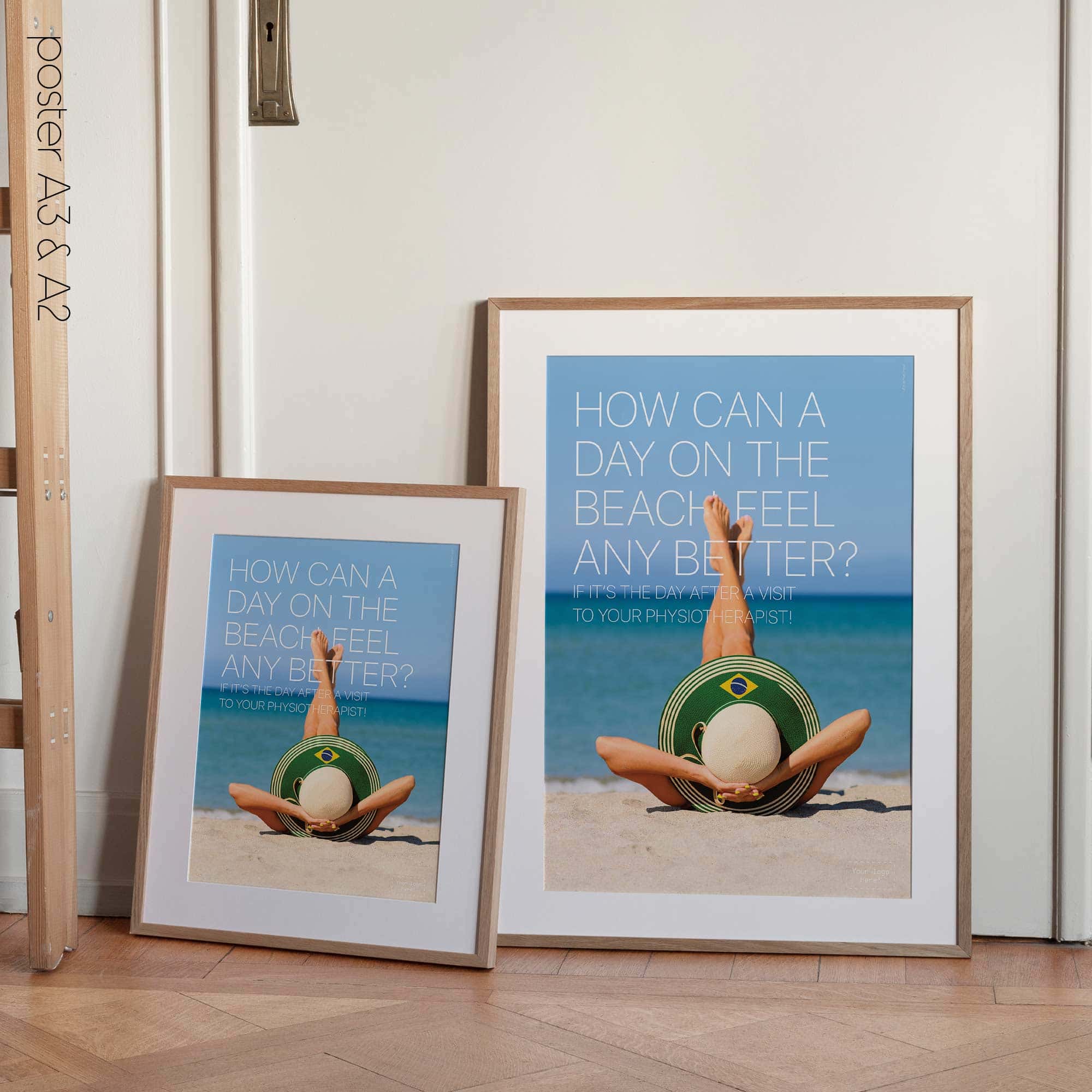 Day on the Beach. Physiotherapy poster from educare.design