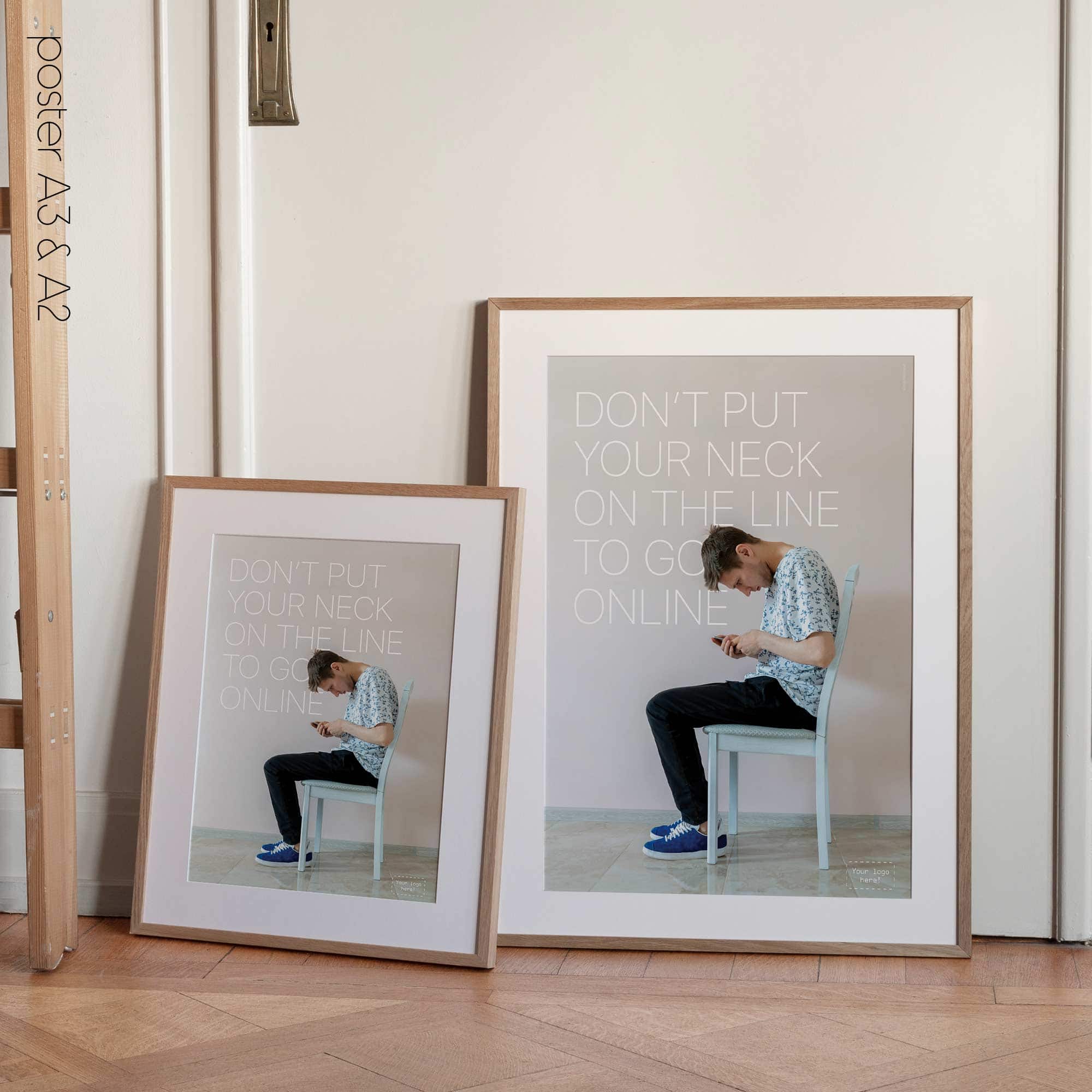 Online-Ausschnitt. Körperhaltung Kunstwerk von www.educare.design