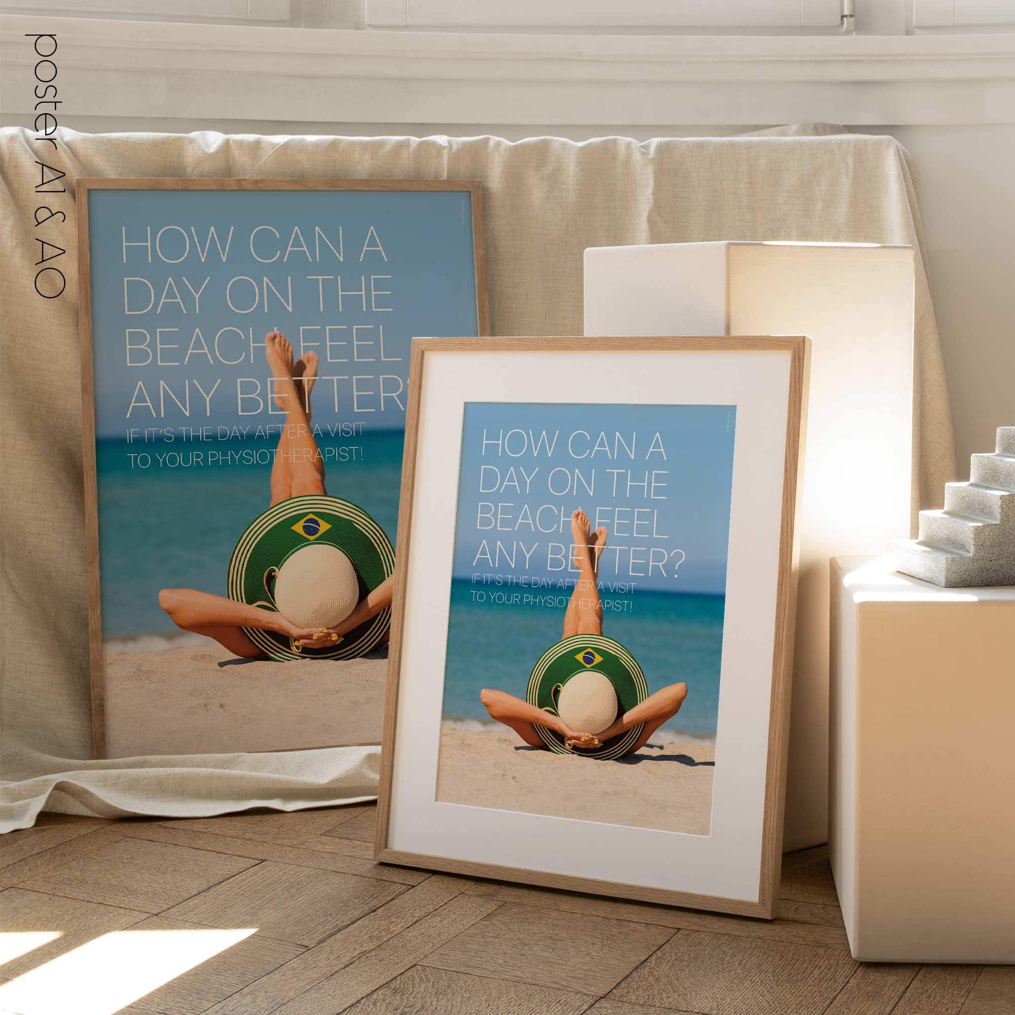 Day on the Beach. Physiotherapy poster from educare.design