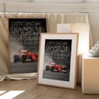 Formula One & Osteopathy. Osteopathic poster from educare.design