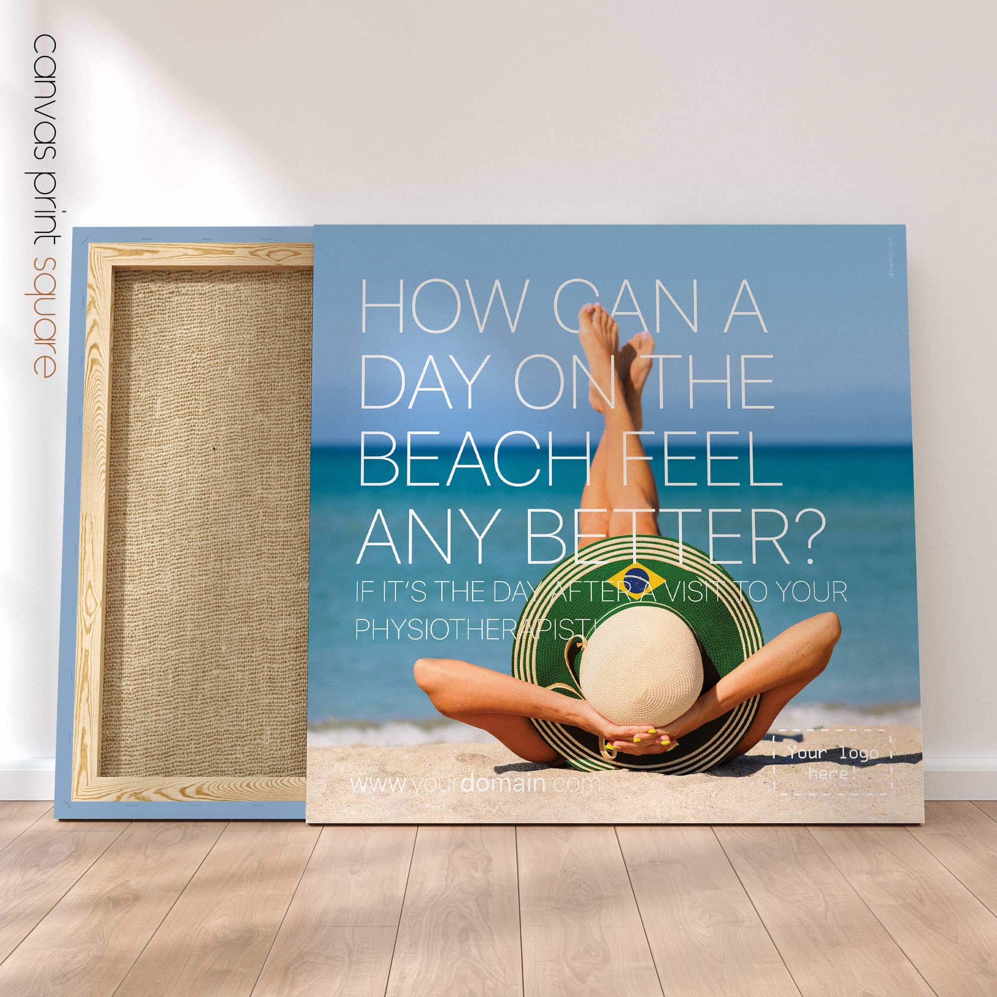 Day on the Beach. Physiotherapy poster from educare.design