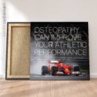 Formula One & Osteopathy. Osteopathic poster from educare.design