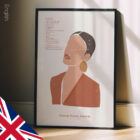 Ossa craniche laterali in uno stile astratto