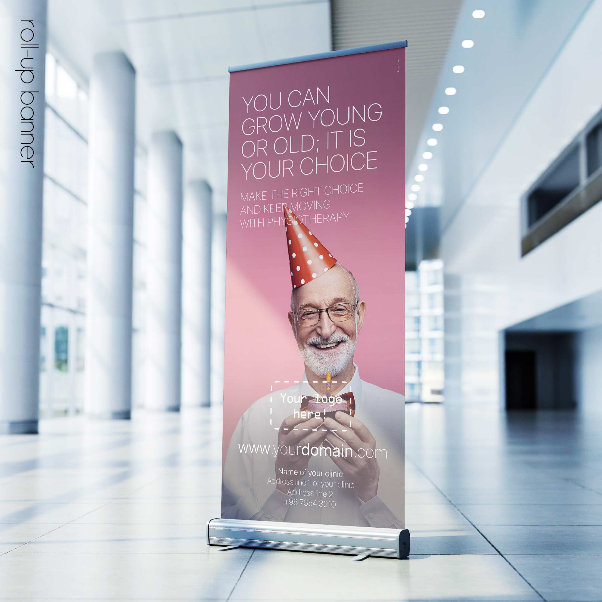 Promoting physiotherapy! Rollup banner version.