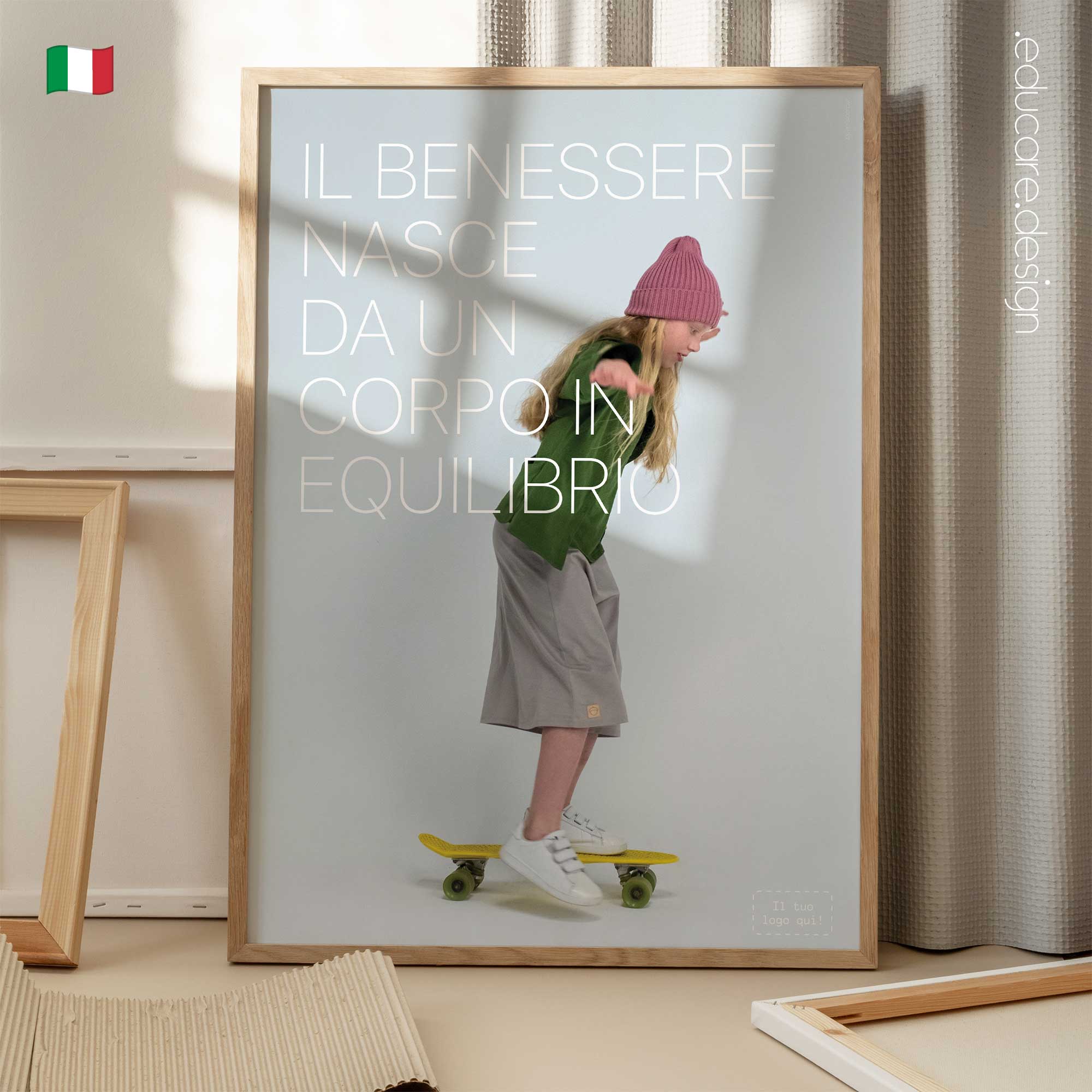 Un corpo equilibrato - poster sulla salute da www.educare.design