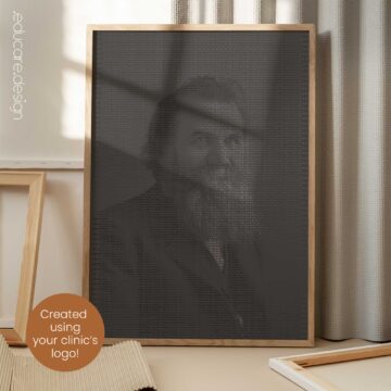 DD Palmer portrait created with your clinic's logo!