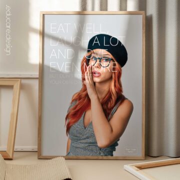 Positive lifestyle reminder promoting holistic health and osteopathic care for modern clinics.