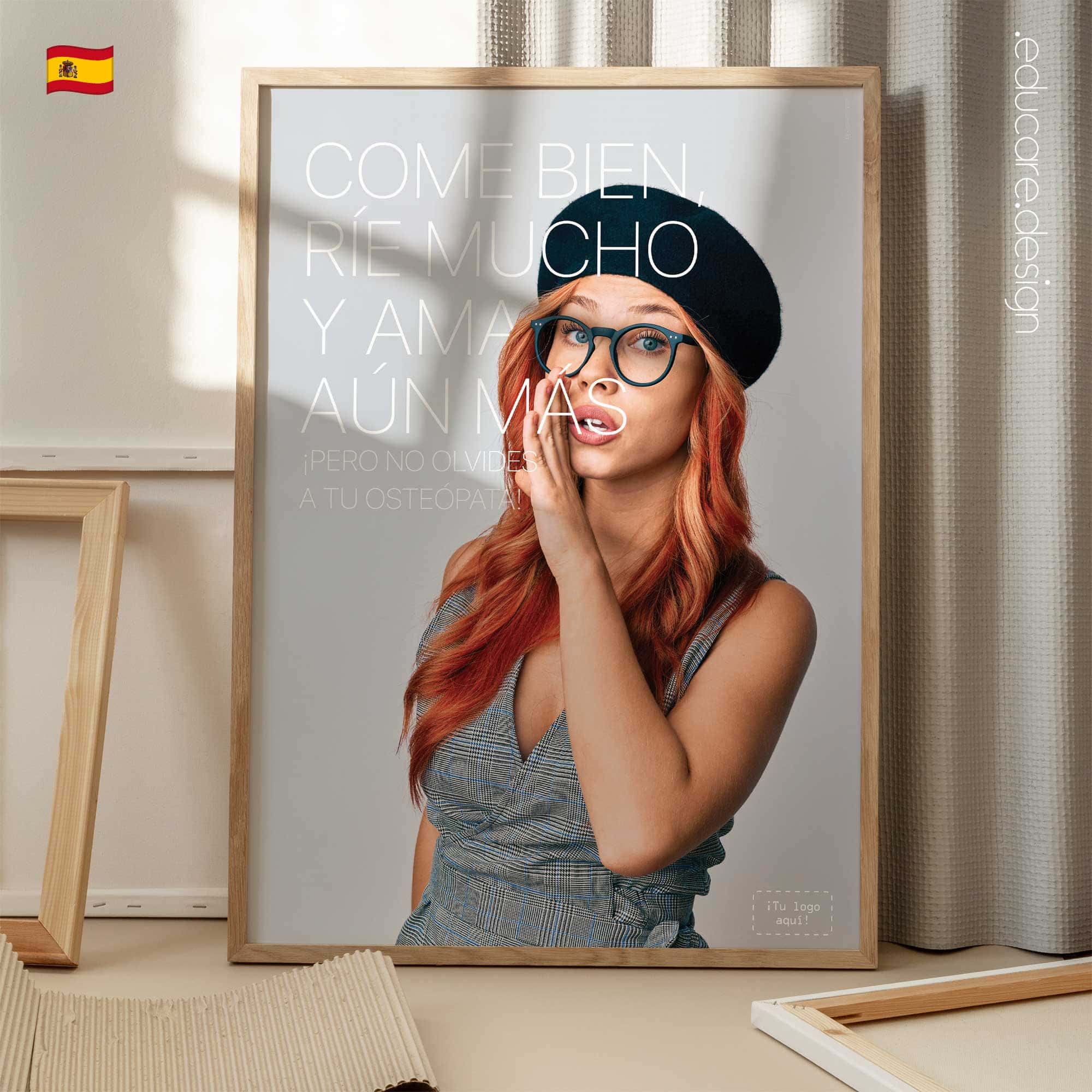 Positive lifestyle reminder promoting holistic health and osteopathic care for modern clinics.