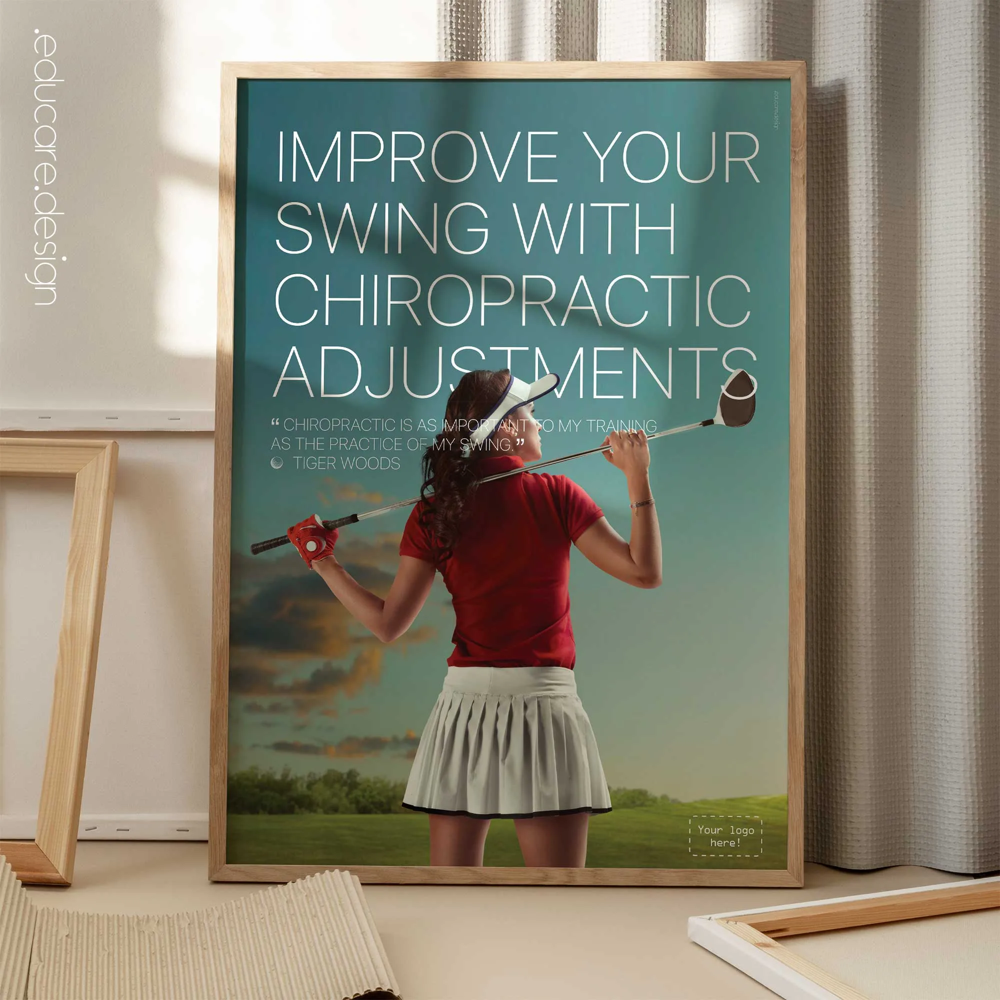 Golf and Chiropractic anatomy chart for clinics