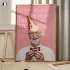 Motivational physiotherapy poster promoting healthy ageing, movement and active living.