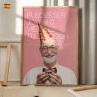 Motivational physiotherapy poster promoting healthy ageing, movement and active living.