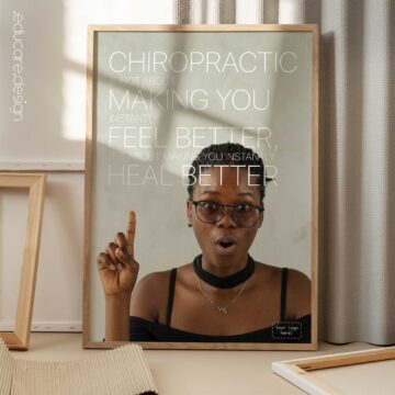 Chiropractic poster explaining that chiropractic care focuses on helping the body heal better, not just feel better instantly.