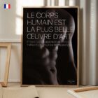 Les Hommes sont de l’Art planche anatomique pour cabinets et cliniques