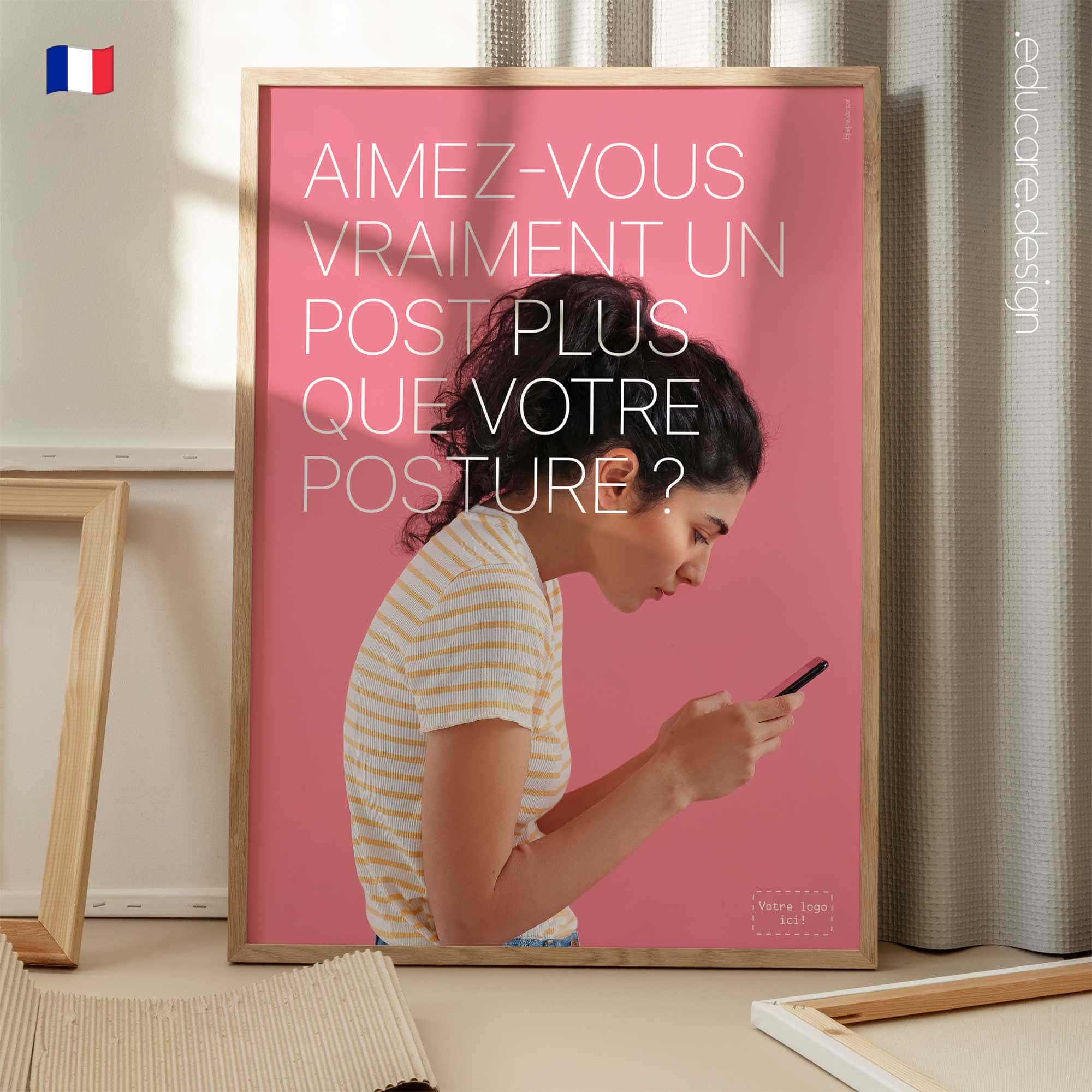 Téléphone de l'œuvre d'art de la posture à partir de www.educare.design