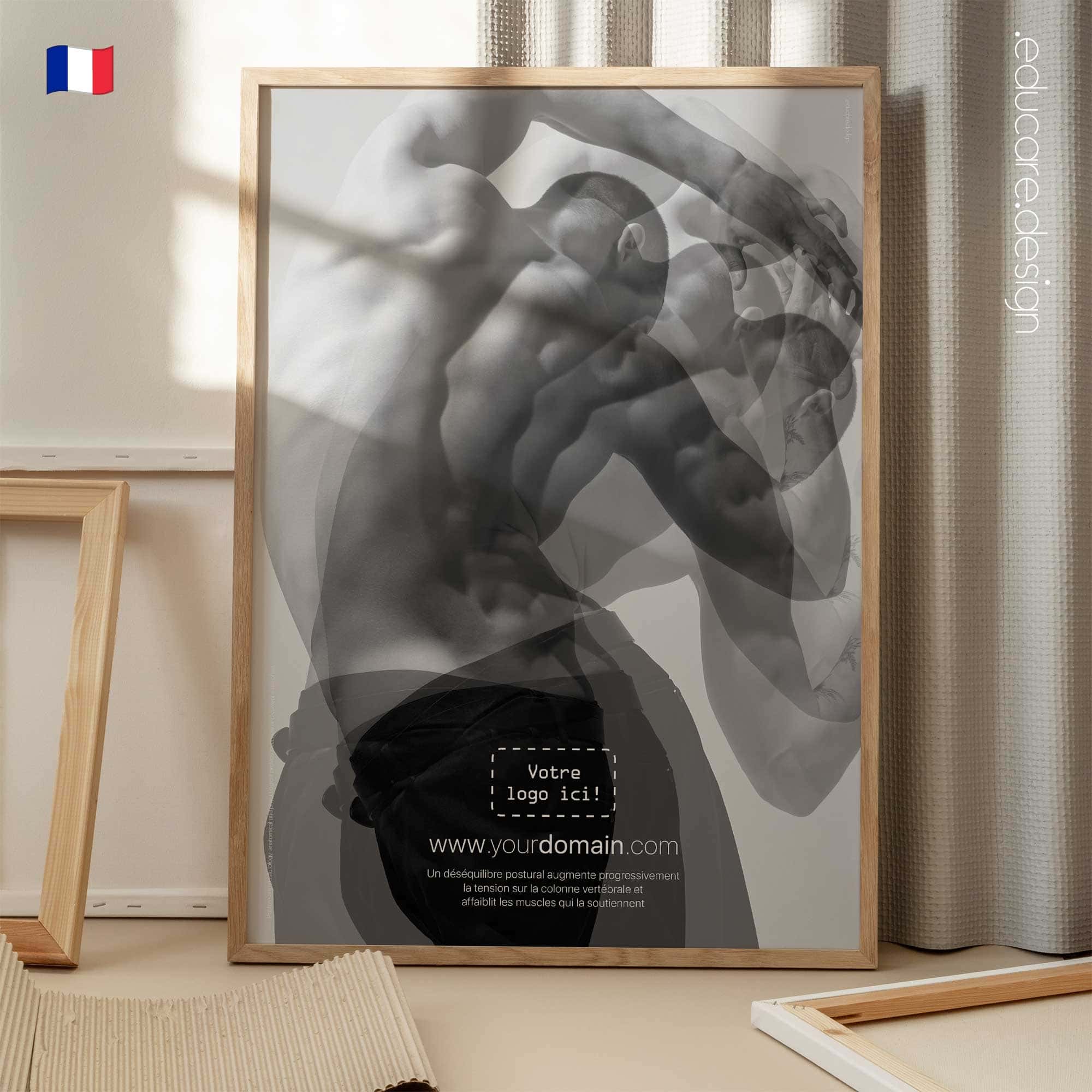 Postural Assessment and Scoliosis anatomy chart for clinics