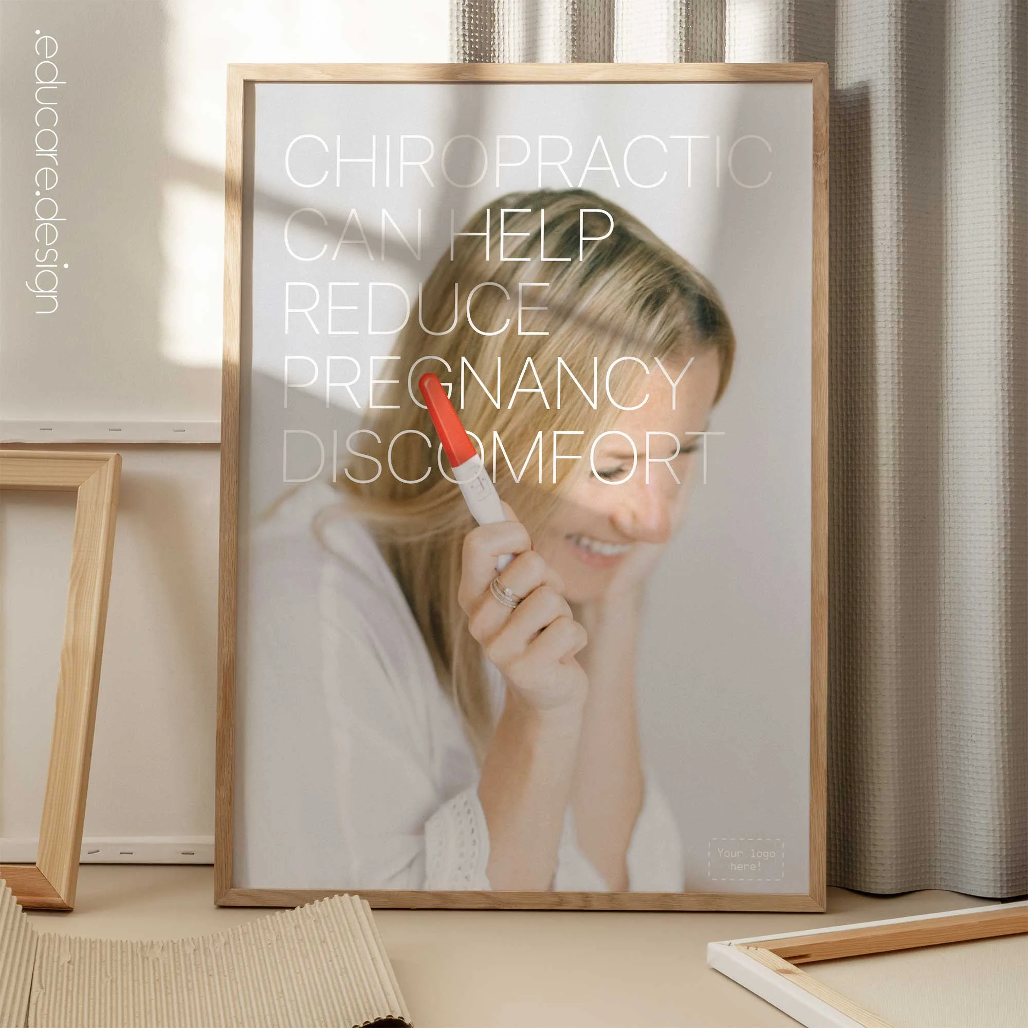 Pregnancy and Chiropractic anatomy chart for clinics