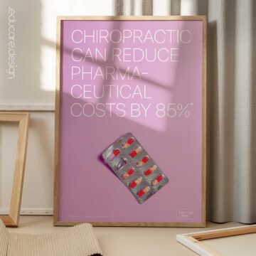 Chiropractic statistics poster about pharmaceutical costs