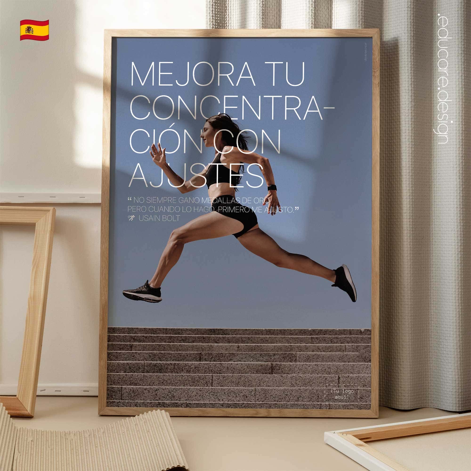 Chiropractic poster featuring a quote from Usain Bolt about chiropractic adjustments.