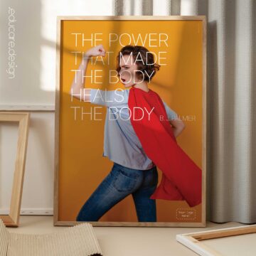 Chiropractic poster featuring the B. J. Palmer quote “The power that made the body heals the body.” Patient education poster for chiropractic clinics.