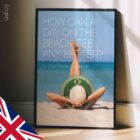 Day on the Beach. Physiotherapy poster from educare.design